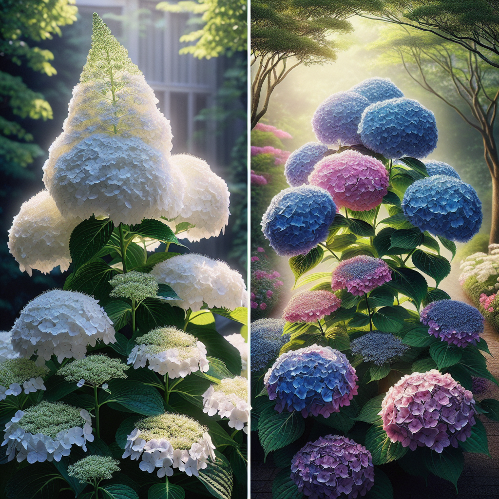 Hortensja bukietowa a ogrodowa – różnice w kwitnieniu i pielęgnacji